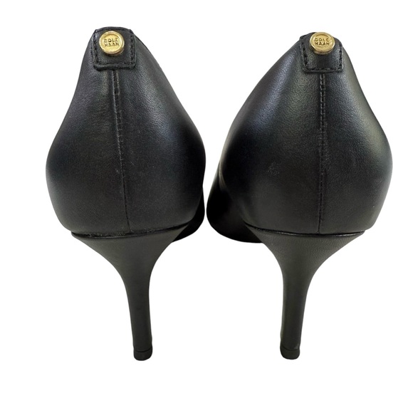 Cole Haan Go To Park Black Leather Almond Toe Pumps Size 5.5B - Picture 5 of 16